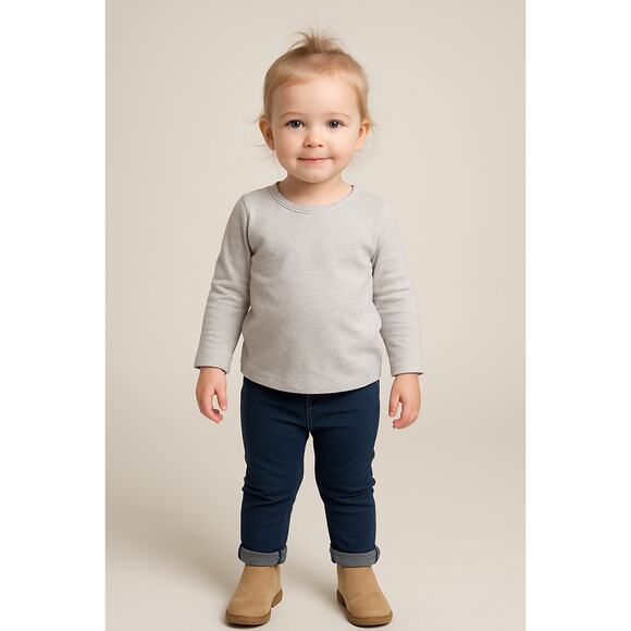 Toddler Navy Blue Jeggings Elastic Waist Size 3T - Picture 1 of 5